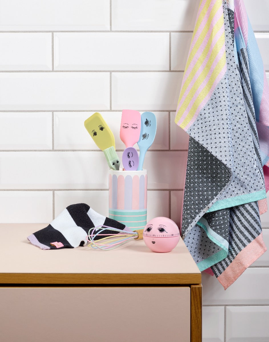 Miss Étoile Me dish klæde - Pink/black/white - Bahne